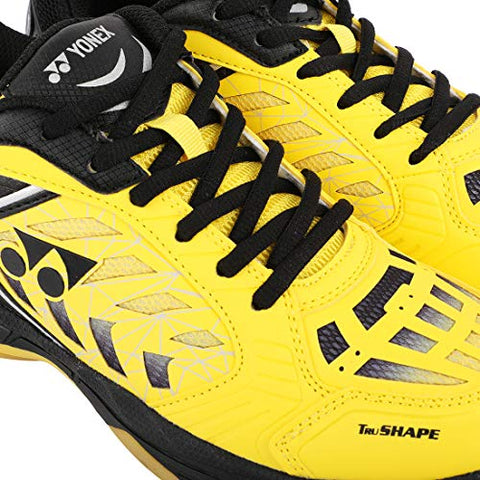 Image of YONEX Court Ace Matrix III Non-Marking Yellow, Black Badminton Shoes - 8 UK