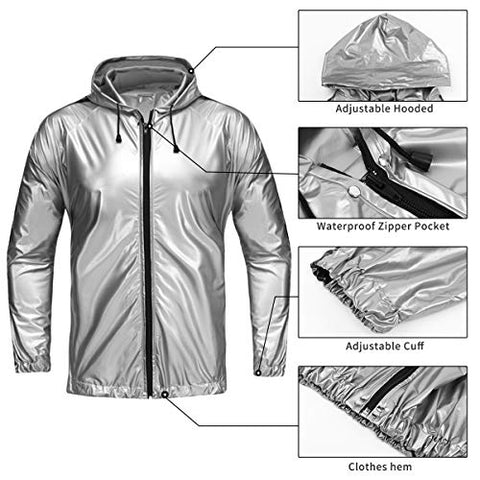 Image of REEDBEEK Professional Full-Zip Sauna Suit Weight Loss Sweat Suit Boxing MMA Training Gym Jacket Pant Workout Suits for Men Women