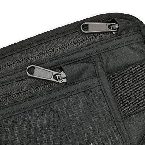 Image of DAITET Running Belt Waist Pack, Fanny Pack for Men&Women, Travel Money Belt, Waterproof Waist Bag, Adjustable Workout Belt Fits All Phone (Pure Black)