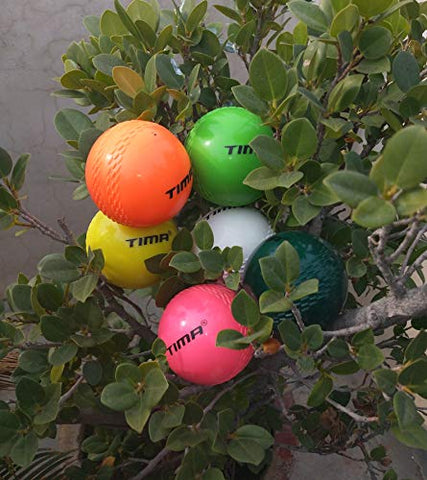 Image of Tima Set of 12 Pcs Cricket Wind Balls Hard Practice Beach Indoor Outdoor Windball (Multicolor)