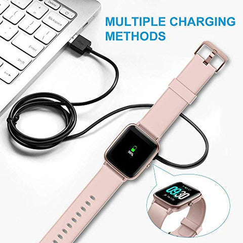 Image of GO SHOPS USB Fast W26 Cable, Watch Charger Magnetic 2 pin, Watch Charger, Boat Storm Smartwatch Adapter Length 45 cm for Smart Watch (Charge only)