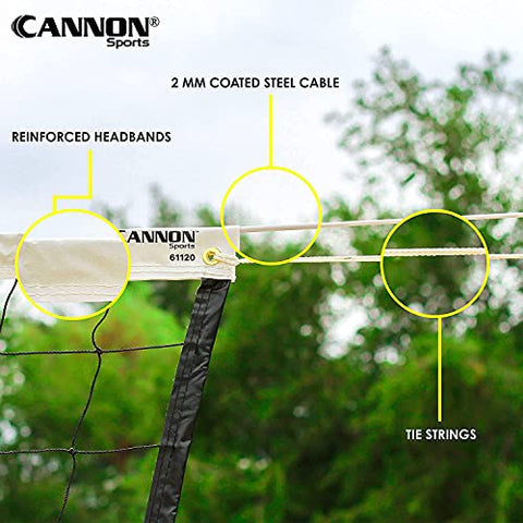 Image of CSI Cannon Sports 32-ft Competition Volleyball Net with Vinyl Coated Steel Cable
