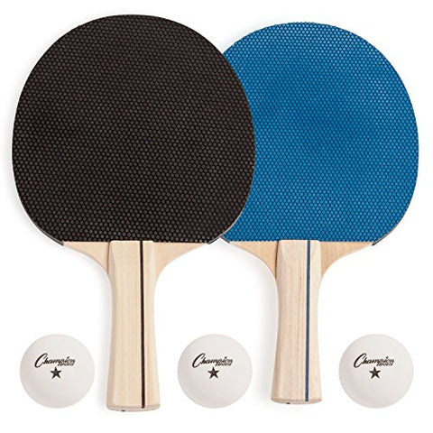 Image of Champion Sports Anywhere Table Tennis: Ping Pong Paddles, Balls, and Portable Net & Post Set to Go Version