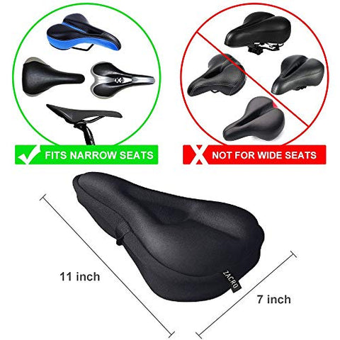 Image of NKSA Bicycle Silicone Gel Seat Saddle Cover Soft Cushion Black