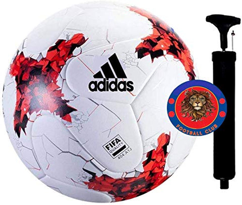 Image of VOODANIA Telstar Combo Pack 1 Football & 1 pump PU material multi color size 5 for All Age Groups Kids Fans of Euro Cup copa America letin American Football New Age All Surface Football