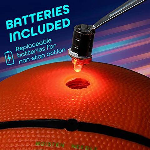 Image of GlowCity LED Light-Up Basketball – Size 6, 28.5-inch, Official Size Women’s Basketball, Good for Pre-Teens Too – Impact Activated Glow-in-The-Dark, Nylon Wound Durability, Batteries Included