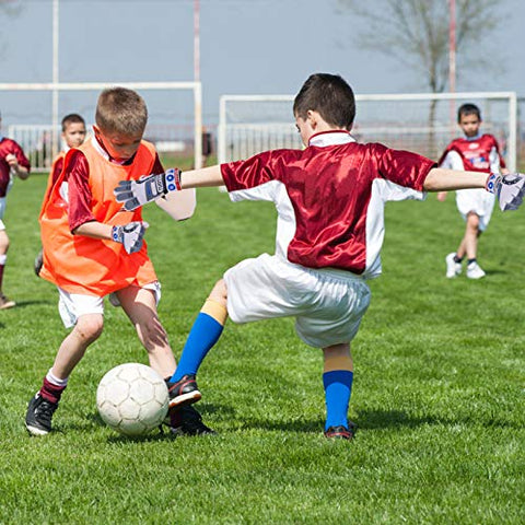 Image of Sportout Kids Goalkeeper Gloves, Soccer Gloves with Double Wrist Protection and Non-Slip Wear Resistant Latex Material to Give Protection to Prevent Injuries. (Astronaut-White, 7)