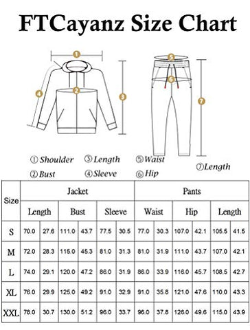 Image of FTCayanz Men's Athletic Tracksuits Activewear Full-Zip Sport Set Casual Jogging Sweat Suit Army Green S