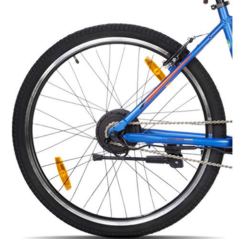 Image of Lectro Kinza 27.5T SS Single Speed Electric Cycle - 18 Inches Frame For Unisex-Adult(Blue & Black)