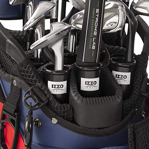 Image of Izzo Golf Black Plastic Golf Club Tube for Your Golf Bag - Plastic Black Protective Golf Club Tube 1.5 inch - 3 Pack