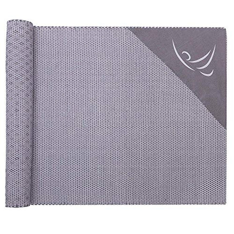 Image of Arka Veerbhadrasana Natural Cotton Yoga Exercise Mat for Men & Women.(Grey) Dimensions- 72 X 24 Inch,4 mm Thick