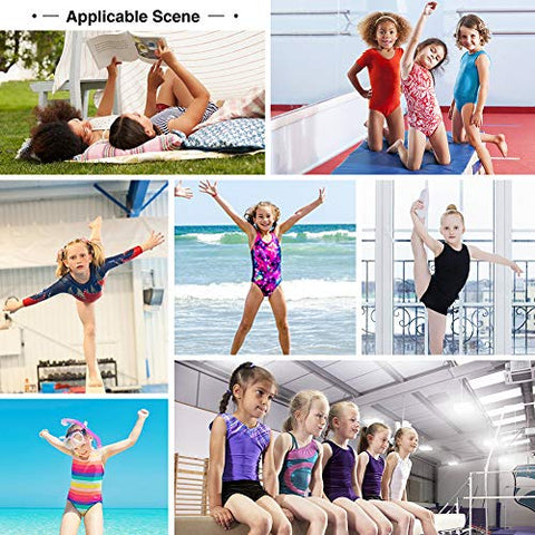 Image of uideazone Toddlers Girls Gymnastics Dance Leotards-One-piece Sparkle Bodysuit Athletic Swimwear Clothes Leopard