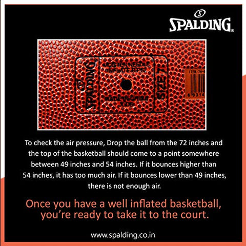 Image of Spalding NBA Rubber Basketball, Size 3 (Orange, Black)