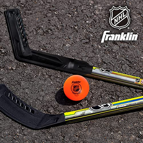 Image of Franklin Sports Street Hockey Set - NHL - Goalie and Player Sticks and Ball