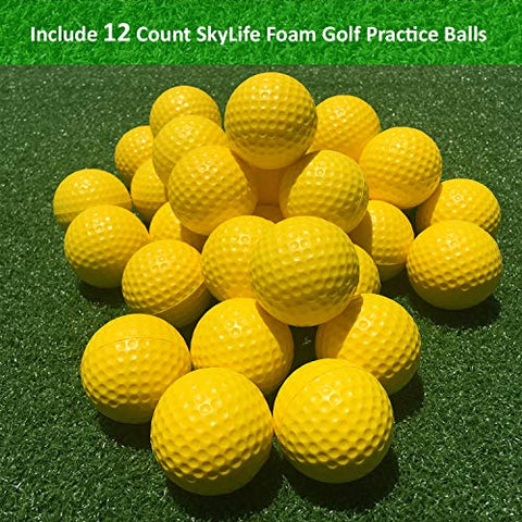 Image of Skylife Golf Practice Balls 12 Count, Soft Golf Foam Balls for Indoor Outdoor Backyard Training (Yellow 12pcs)