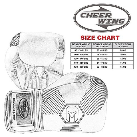 Image of Cheerwing Pro Boxing Gloves for Sparring Kickboxing Muay Thai Fighting Punching Bag & Combat Training