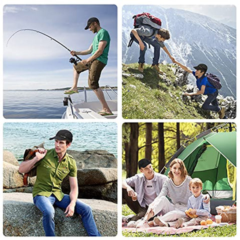 Image of FSFTTRAD Hat for Men Woman Sports Cap Sun Hat Quick Drying Soft Polyester Fiber Adjustable for Unisex (Adjustable 52-60 cm) (Black)