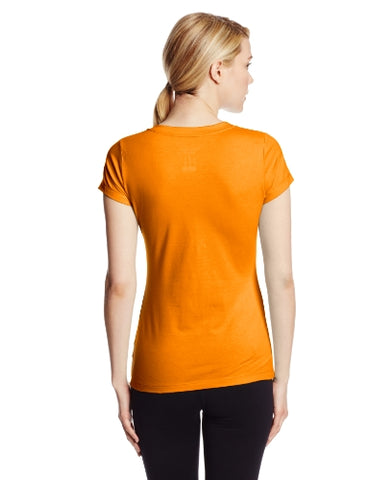 Image of Champion Women's Powerflex Cotton Tee, Lt Clementine Heather, Medium