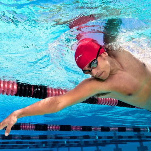 Image of Spandex Swim Cap Blue