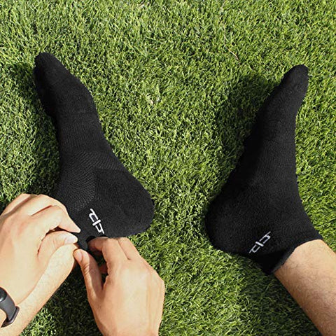 Image of Heelium Bamboo Women's Ankle Socks for Running Sports & Gym, Black, Anti Odour Breathable Durable Anti Blister Free Size (Shoe Size UK3 - UK7), Combo Pack of 3 Pairs