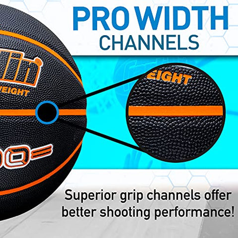 Image of Franklin Sports 5000 Official Size 29.5" Basketball - Black/Orange