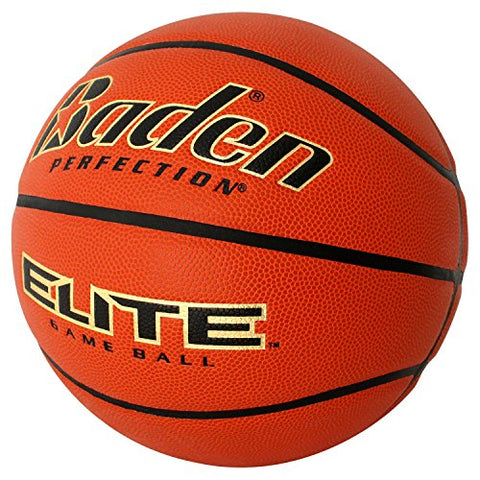 Image of Baden Elite Indoor Game Basketball - Size 7 (29.5"), orange