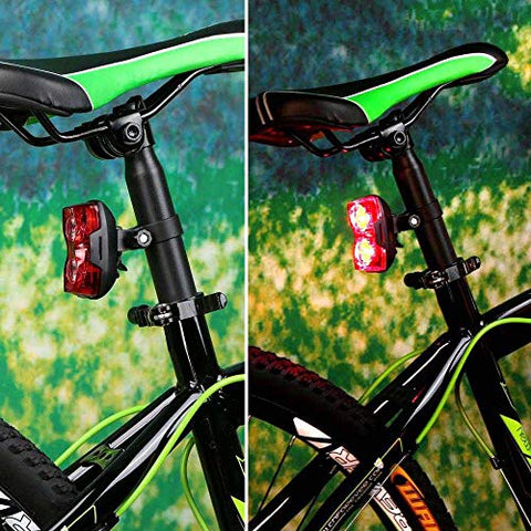Image of Inditradition Bicycle 2-in-1 Flash Tail Light | Inbuilt 2 Laser & 5 LEDs, Multi-Functional 7 Modes (Red)