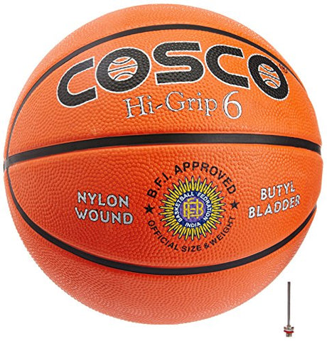 Image of Cosco 13022 Rubber, Nylon Basketball, Size 6 (Orange)