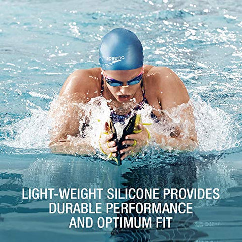 Image of Speedo Silicone Long Hair Swim Cap (White)