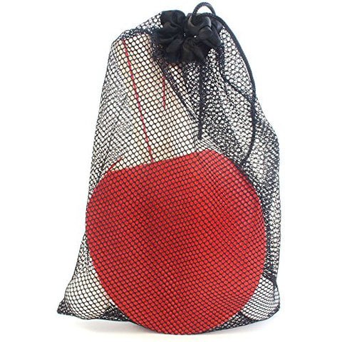 Image of GSE Games & Sports Expert Anywhere Portable Ping Pong Table Tennis Set to Go - Includes Retractable Net & Post, 2 Paddles & 3 Ping Pong Balls (4 Colors) (Orange)