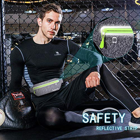 Image of Fanny Pack Running Belt for Women - Upgrade Oversized Waterproof Ultra Slim Waist Bag for Men No-Bounce Reflective Adjustable Runners Phone Holder Pouch for Fitness, Exercise, Workouts, Travel
