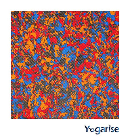 Image of Yogarise Anti Skid and Durable Multicolour Yoga Mat for Home Gym and Outdoor Workout with Free Carrying Bag (Made in India)