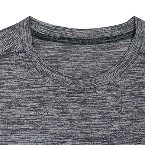 Image of Sports T-Shirts for Men Quick Dry Wicking Workout Athletic Running Training Tee Active Tops Sportswear Light Grey