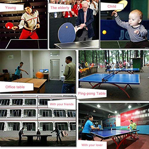 Image of ACEBON Sport Ping Pong Paddle Set with Retractable Table Tennis Net, Two Premium Paddles, Three Balls, and Portable Cover Case Bag to Go Anywhere (Red)