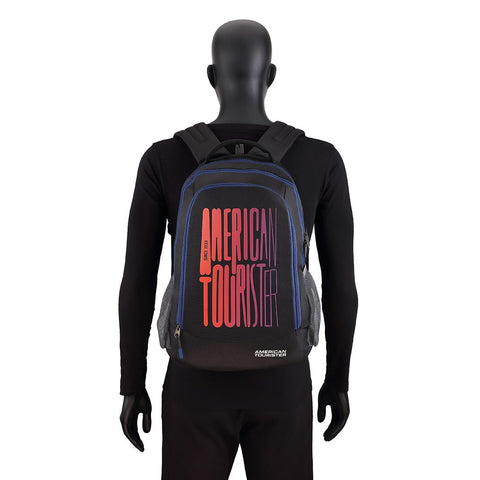 Image of American Tourister 32 Ltrs Black Casual Backpack (AMT Fizz SCH Bag 03 - Black)