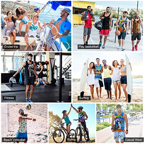 Image of uideazone Men's Fitness Gym Vest Sportswear Basic Muscular Tank Top Summer Sleeveless Shirt