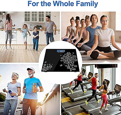 Image of Zanic - India Thick Tempered Glass Lcd Display Digital Weighing Machine, Weight Machine For Human Body Digital Weighing Scale, Weight Scale,weighing machine (Hexa) (Flower)