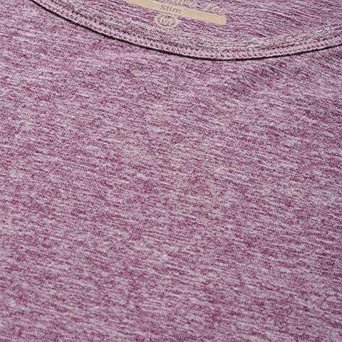 Image of Enamor Women's Solid Slim fit T-Shirt (E089_Orchid Violet Mel W/Balance M)