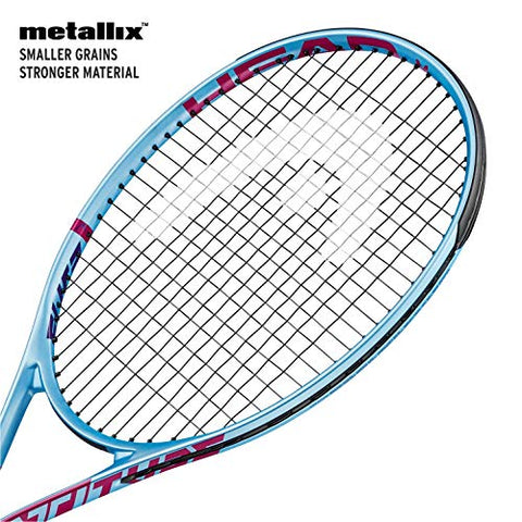 Image of HEAD Attitude Elite MX Graphite Tennis Racquet with Full Cover | Pre Strung | Size: 4/3-8 | Lightweight : 265 gm | Turquoise |