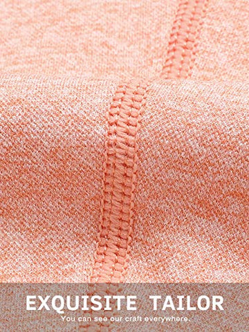 Image of Seamless Workout Sets for Women 2 Piece Long Sleeve Crop Tops and High Waisted Leggings for Women Tracksuit Set (8003L-Vibrant Orange)