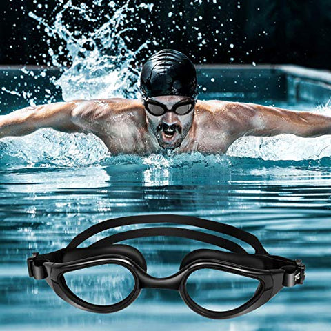 Image of TOPLUS Swimming Goggles, No Leaking Anti Fog UV Protection Triathlon Swim Goggles with Soft Silicone Nose Bridge for Men/Women/Youth/Junior/Kids, Coming with Nose Clip Earplugs and Protection Case