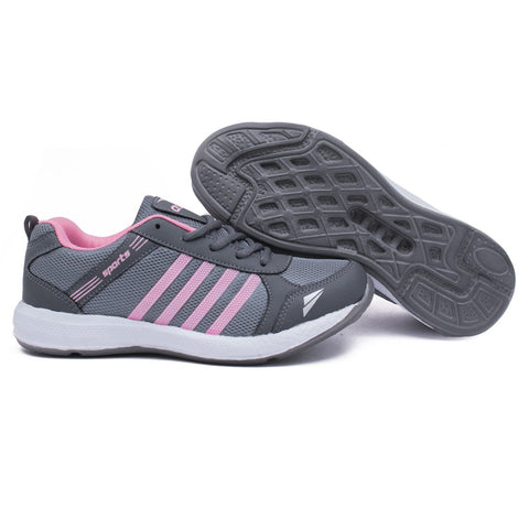 Image of ASIAN Fashion-13 Grey Pink Running Shoes,Gym Shoes,Canvas Shoes,Training Shoes,Sports Shoes for Women UK-6