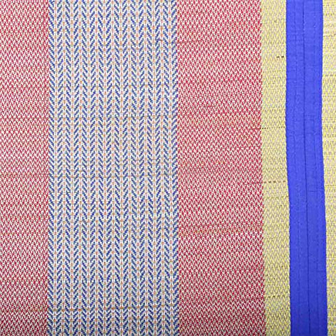 Image of MONTISA® Chatai Mat, Madur Mat, Madurkathi Mat/Korai Mat/Rivergrass Mat/Seagrass Mat Portable Eco-Friendly 4 Fold Handmade Organic Mat 6ft X 6.8ft, (T3-45)