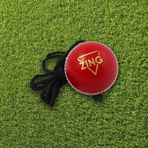 Image of TAURO Zing Synthetic Cricket Ball, (Red)