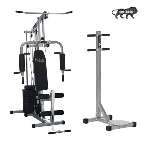 Image of Lifeline Fitness HG-002 Multi Home Gym Combo with IF-7123 Twister Single for Body Shaping & Toning, 72kg Weight Stack,