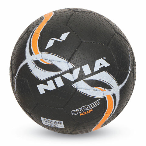 Image of Nivia Street Rubber Football, Size 5 (Black)