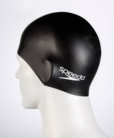 Image of Speedo Silicon Flat Swimcap (Black)