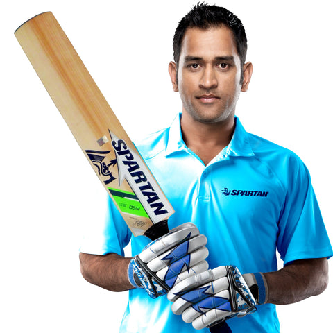Image of Spartan MS Dhoni Run Kashmir-Willow Cricket Bat, Size 6