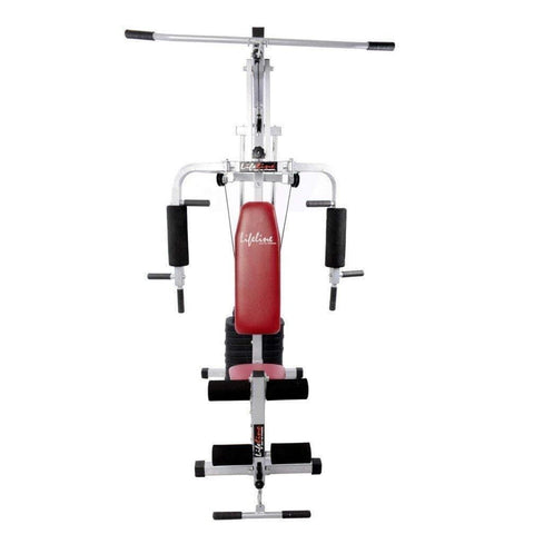 Image of Lifeline All in One Fitness Home Gym 002 For Workout At Home Bundles With Resistance Band, Shaker Bottle and Exercise Curve Bench 5501A || Available on EMI-IMFIT