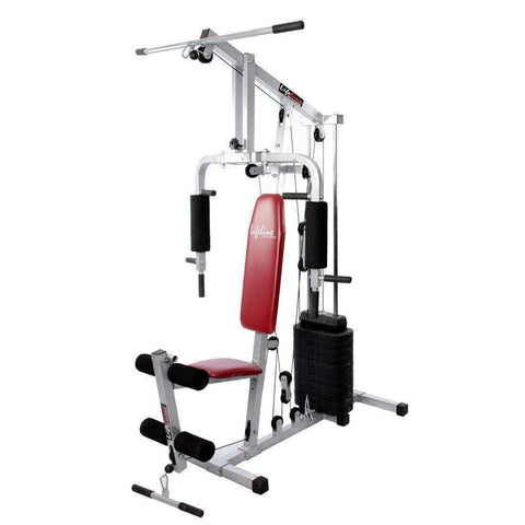 Image of Full Gym Equipment - Lifeline Home Gym Set 002 Bundles With Chest Expander and Exercise Curve Bench 5501A